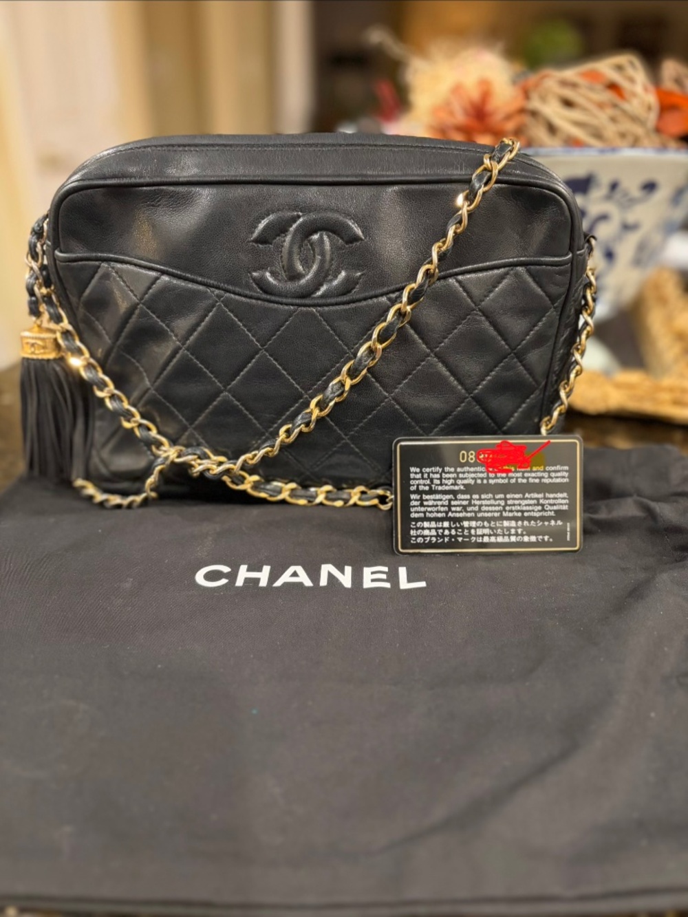 Vintage Chanel lambskin camera bag 1986-1988
